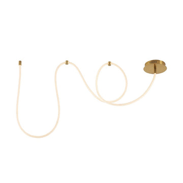 Serafina Contemporary Minimalist 360 Adjustable Silicone Neon Rope Dimmable Linear Integrated LED Flush Mount - JONATHAN Y